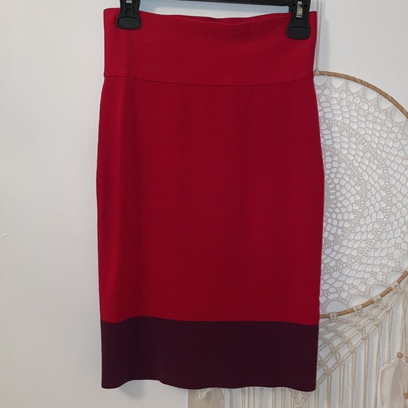 Express Red Pencil Skirt - Picture 4 of 6